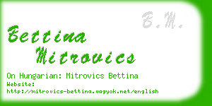 bettina mitrovics business card